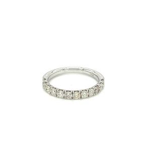 14K White Gold Band with 12 Diamonds